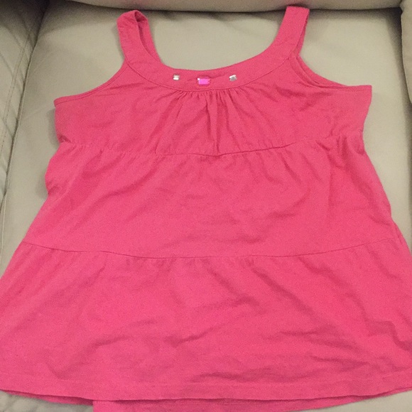 Hot Pink Fuschia Rose Top *NEW* with rhinestones - Picture 1 of 1